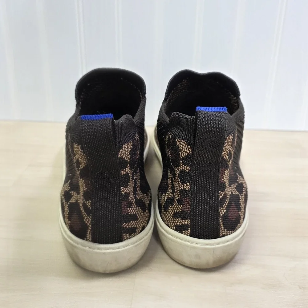 Rothy's The Chelsea Boots Wildcat Knit Leopard Print Brown Cheetah‎ Size 9